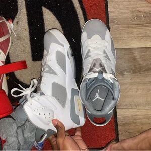 Kids White and Gray Sneakers